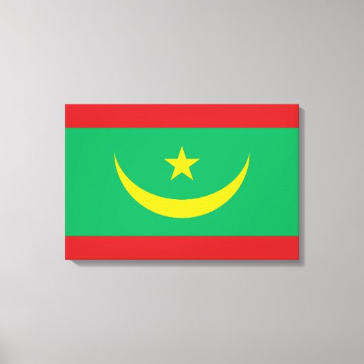 Vlag van Mauritanië Canvas Afdruk (Voorkant)