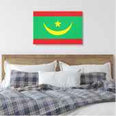 Vlag van Mauritanië Canvas Afdruk (Insitu (Slaapkamer))