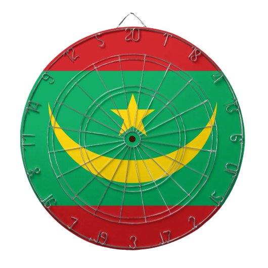 Vlag van Mauritanië Dartbord (Voorkant)