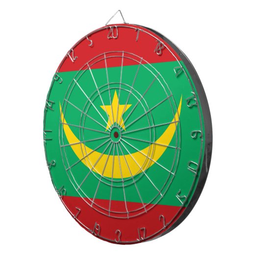Vlag van Mauritanië Dartbord (Voorkant Rechts)