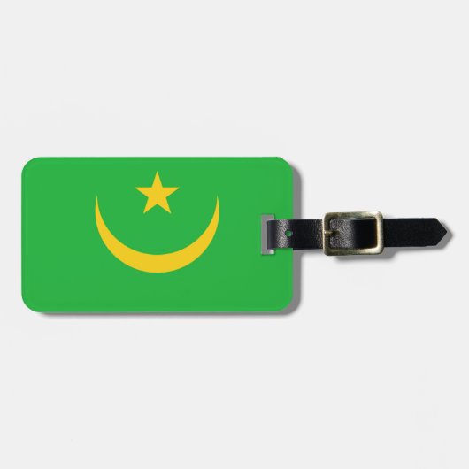 Vlag van Mauritanië Easy ID Bagagelabel (Voorkant horizontaal)