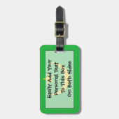 Vlag van Mauritanië Easy ID Bagagelabel (Voorkant verticaal)