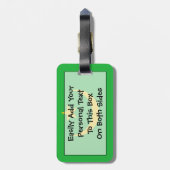 Vlag van Mauritanië Easy ID Bagagelabel (Achterkant verticaal)