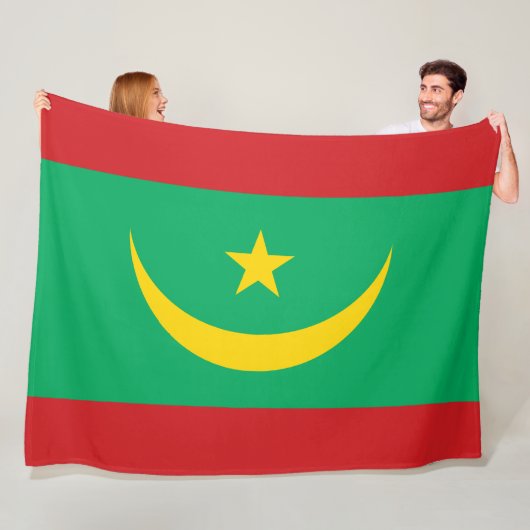 Vlag van Mauritanië Fleece Deken (In situ)