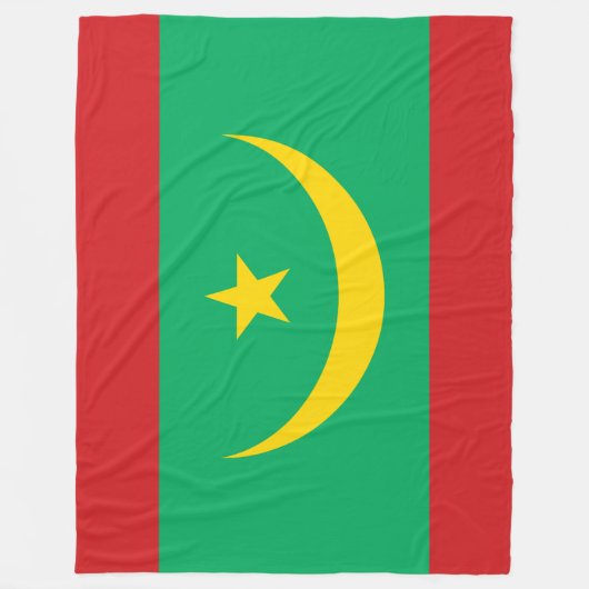 Vlag van Mauritanië Fleece Deken (Voorkant)