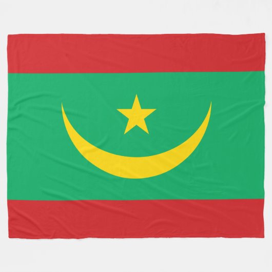 Vlag van Mauritanië Fleece Deken (Voorkant (Horizontaal))