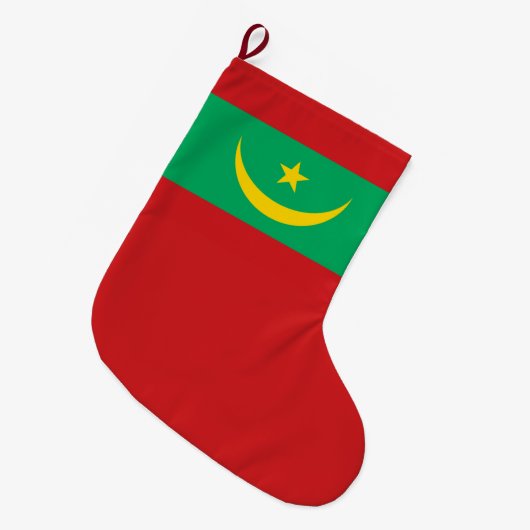 Vlag van Mauritanië Grote Kerstsok (Voorkant (Hangend))