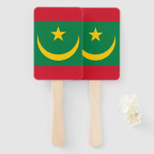 Vlag van Mauritanië Handwaaier (Voorkant en achterkant)