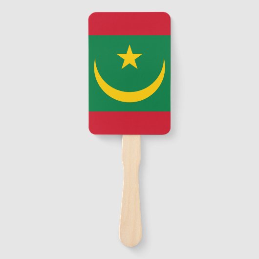 Vlag van Mauritanië Handwaaier (Voorkant)