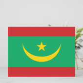 Vlag van Mauritanië Kaart (Staand voorkant)