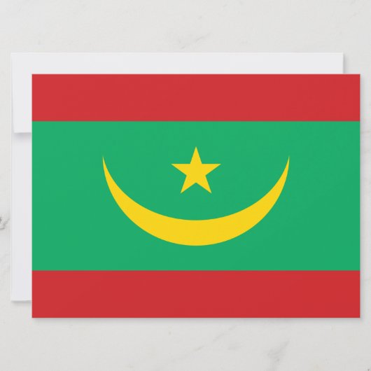 Vlag van Mauritanië Kaart (Voorkant)