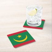 Vlag van Mauritanië Kartonnen Onderzetters (Insitu)