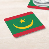 Vlag van Mauritanië Kartonnen Onderzetters (Schuin)