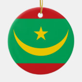 Vlag van Mauritanië Keramisch Ornament (Voorkant)