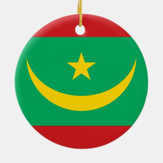Vlag van Mauritanië Keramisch Ornament (Achterkant)