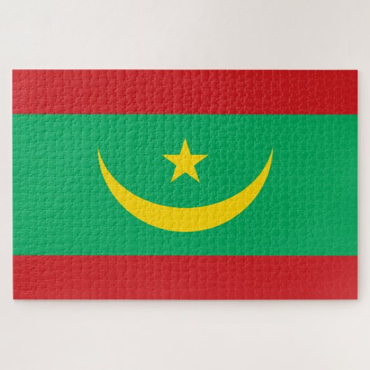 Vlag van Mauritanië Legpuzzel (Horizontaal)