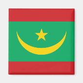 Vlag van Mauritanië Magneet (Voorkant)