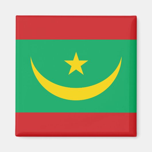 Vlag van Mauritanië Magneet (Voorkant)