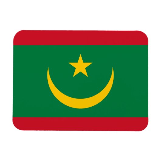 Vlag van Mauritanië Magneet (Horizontaal)