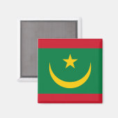 Vlag van Mauritanië Magneet (Voorkant / Achterkant)