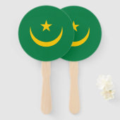 Vlag van Mauritanië oud Handwaaier (Voorkant en achterkant)