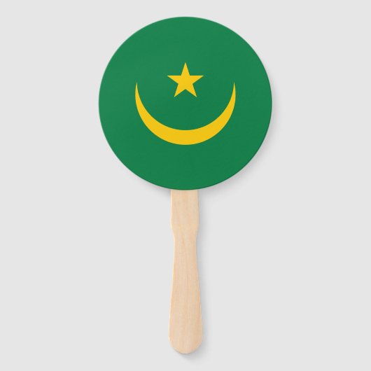 Vlag van Mauritanië oud Handwaaier (Voorkant)