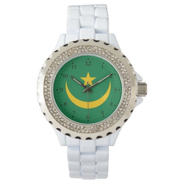 Vlag van Mauritanië oud Horloge (Voorkant)