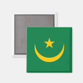 Vlag van Mauritanië oud Magneet (Voorkant / Achterkant)