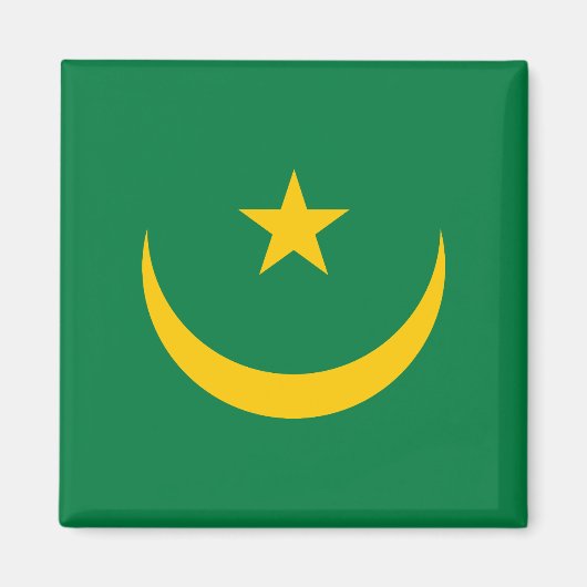 Vlag van Mauritanië oud Magneet (Voorkant)