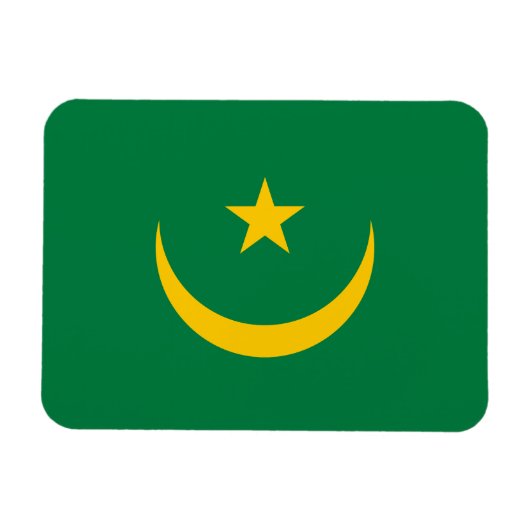 Vlag van Mauritanië oud Magneet (Horizontaal)