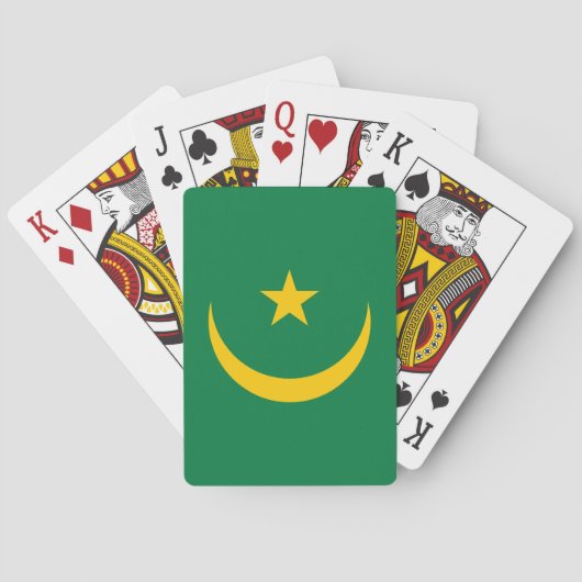 Vlag van Mauritanië oud Pokerkaarten (Achterkant)