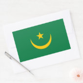 Vlag van Mauritanië oud Rechthoekige Sticker (Envelop)