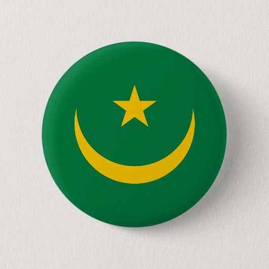 Vlag van Mauritanië oud Ronde Button 5,7 Cm (Voorkant)