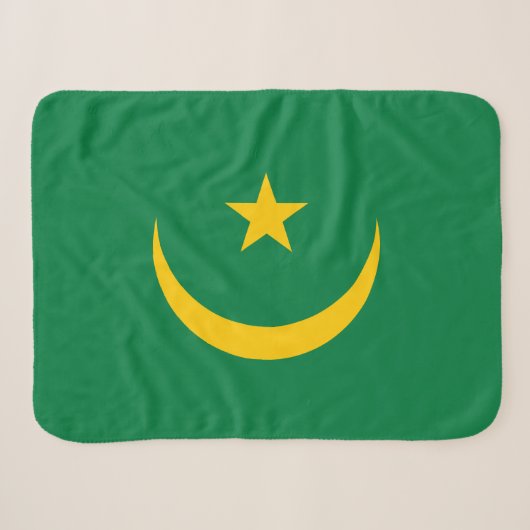 Vlag van Mauritanië oud Sherpa Deken (Voorkant (horizontaal))