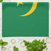 Vlag van Mauritanië oud Theedoek (Gevouwen)