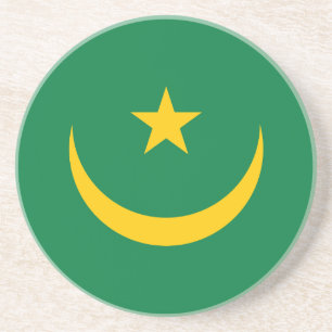 Vlag van Mauritanië oud Zandsteen Onderzetter