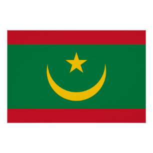 Vlag van Mauritanië Perfect Poster