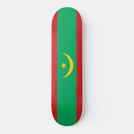 Vlag van Mauritanië Persoonlijk Skateboard (Voorkant)