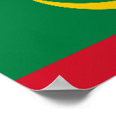Vlag van Mauritanië Poster (Hoek)