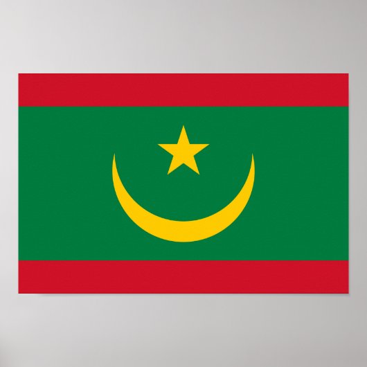 Vlag van Mauritanië Poster (Voorkant)
