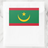 Vlag van Mauritanië Rechthoekige Sticker (Tas)