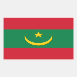 Vlag van Mauritanië Rechthoekige Sticker