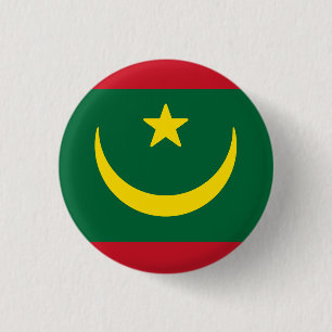 Vlag van Mauritanië Ronde Button 3,2 Cm