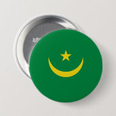 Vlag van Mauritanië Ronde Button 7,6 Cm (Voorkant /achterkant)