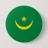 Vlag van Mauritanië Ronde Button 7,6 Cm (Voorkant)