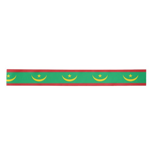 Vlag van Mauritanië Satijnen Lint (Voorkant)