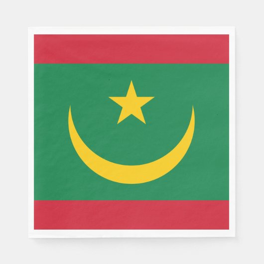 Vlag van Mauritanië Servet (Voorkant)