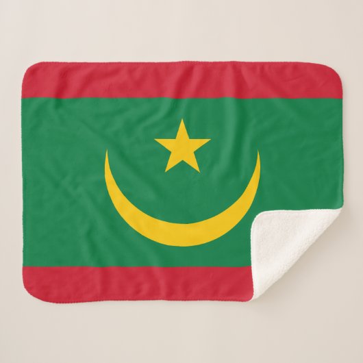 Vlag van Mauritanië Sherpa Deken (Voorkant (horizontaal))