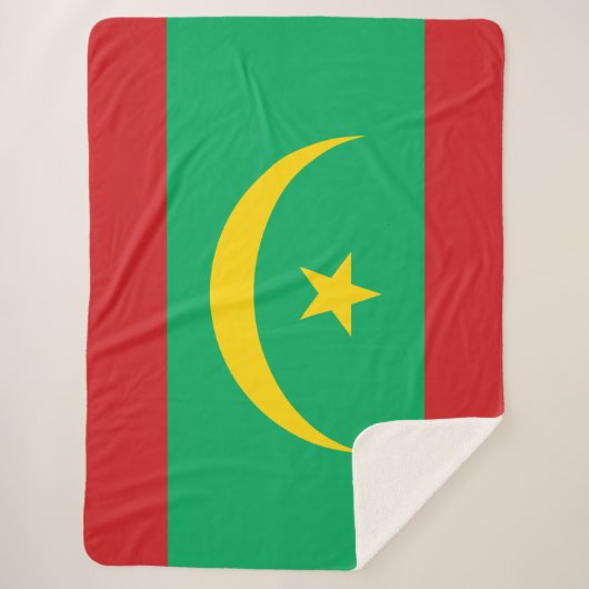 Vlag van Mauritanië Sherpa Deken (Voorkant)