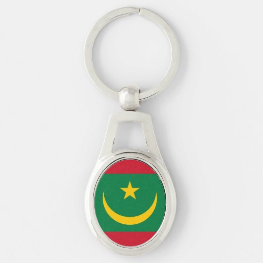 Vlag van Mauritanië Sleutelhanger (Voorkant)